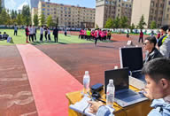 运动会跑步计时计圈使用Cyphertag远距离感应卡